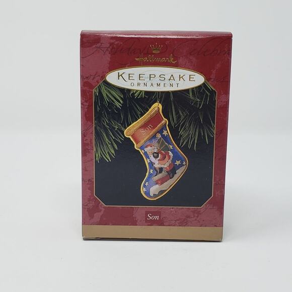 1997 Hallmark Son Pressed Tin Handcrafted Keepsake Holiday Christmas Ornament. - Picture 1 of 9